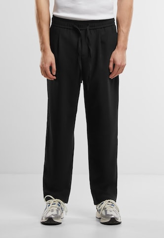 Another Cotton Lab Loosefit Παντελόνι φόρμας σε μαύρο: μπροστά
