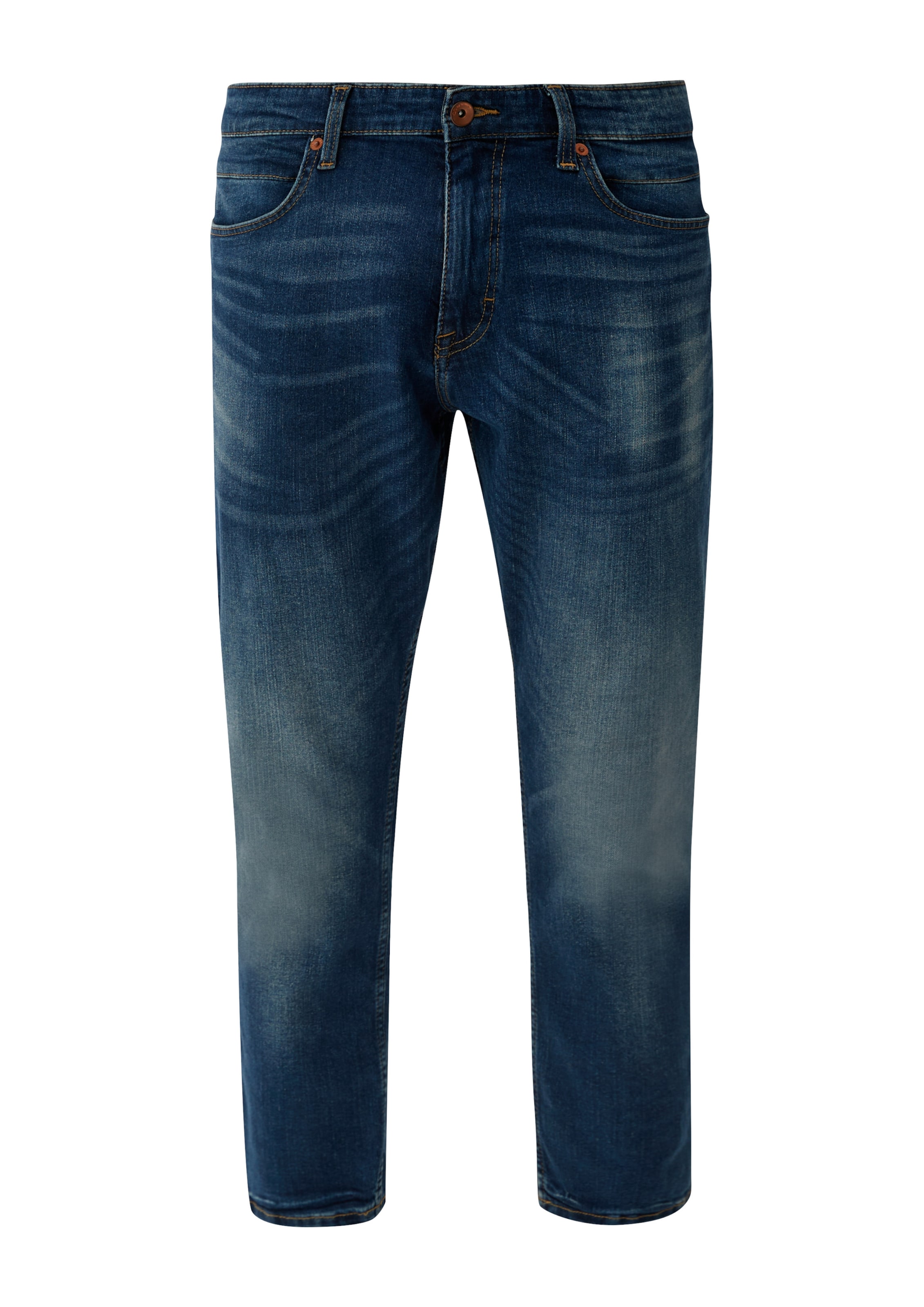 QS Tapered Jeans ' LIAM ' in Blauw: voorkant