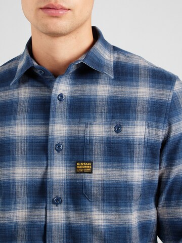 G-STAR Slim fit Button Up Shirt 'Bristum 2.0' in Blue