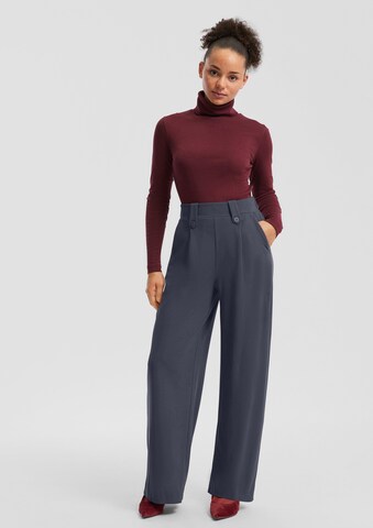 Wide Leg Pantalon à pince QS en bleu