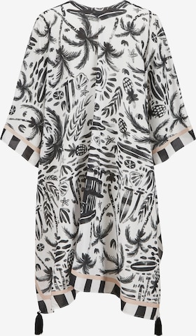 CODELLO Poncho in klassischem Schwarz-Weiß in Schwarz: Vorderseite