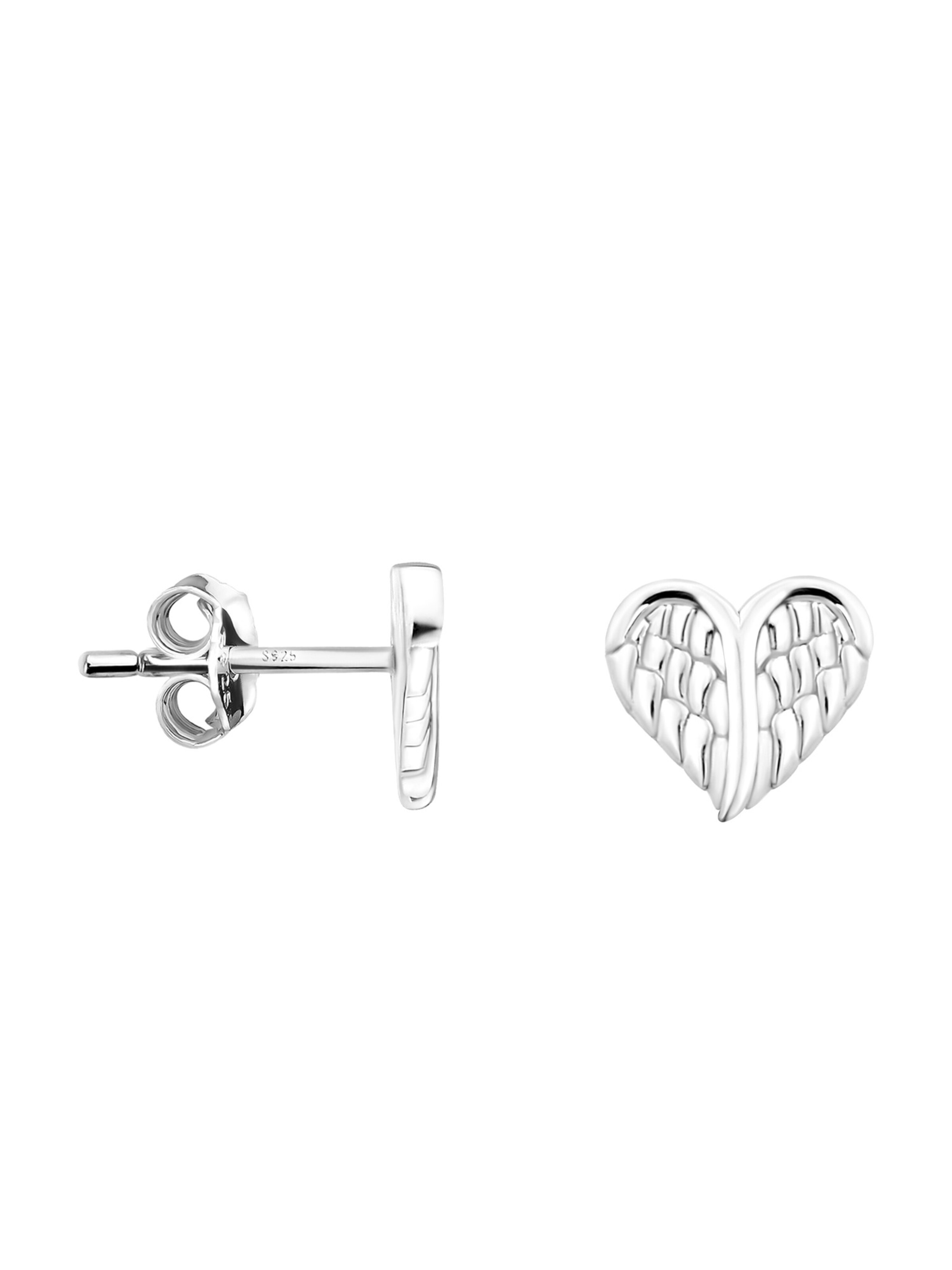 Sofia Milani Ohrringe 'Heart'‌ in Silber: Vorderseite