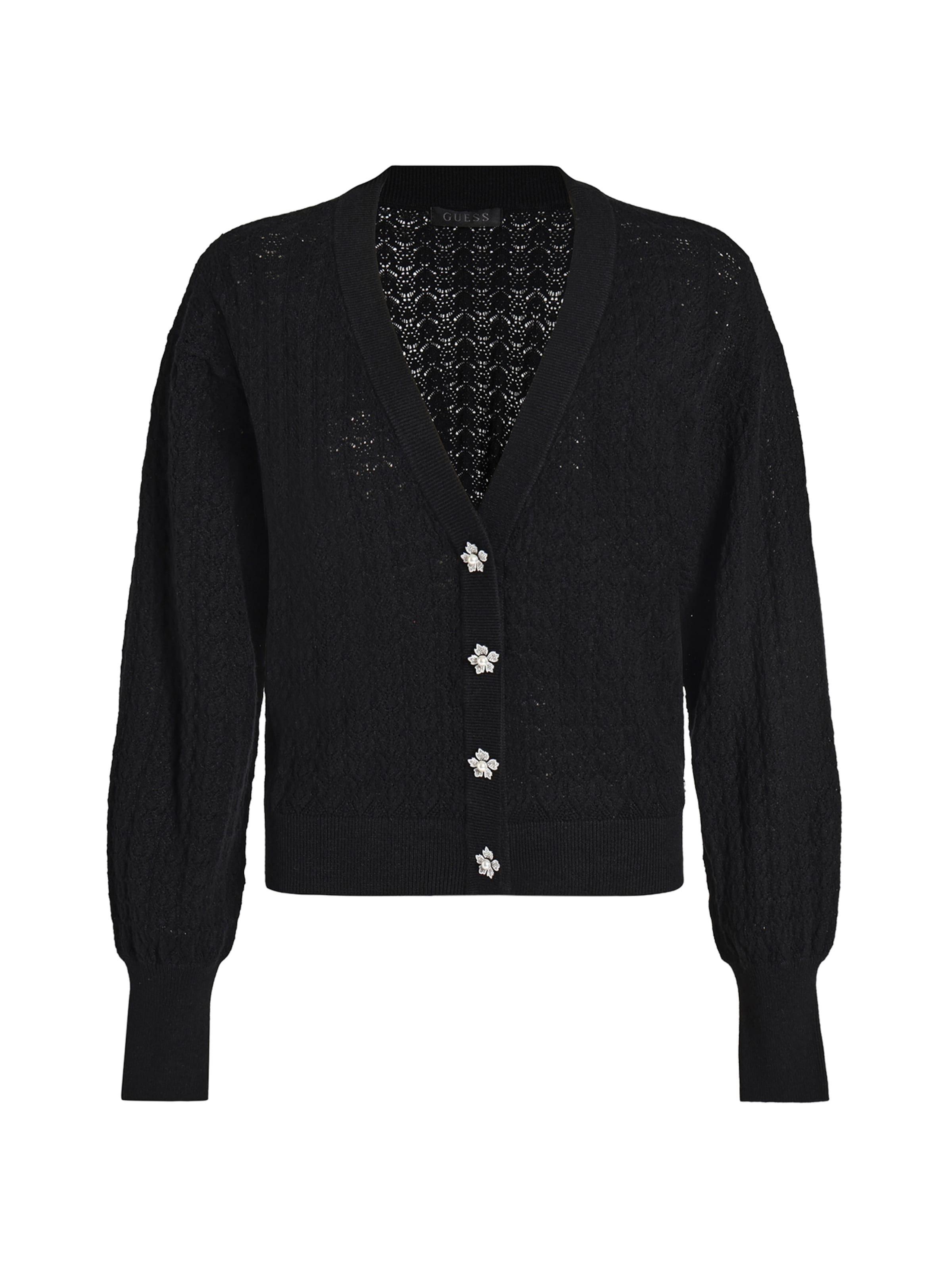 GUESS Вязаная кофта 'NINA' в Черный: спереди