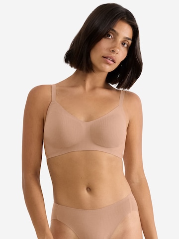 Bustier Soutien-gorge ' Blue ZERO Feel Pure ' SLOGGI en marron : devant