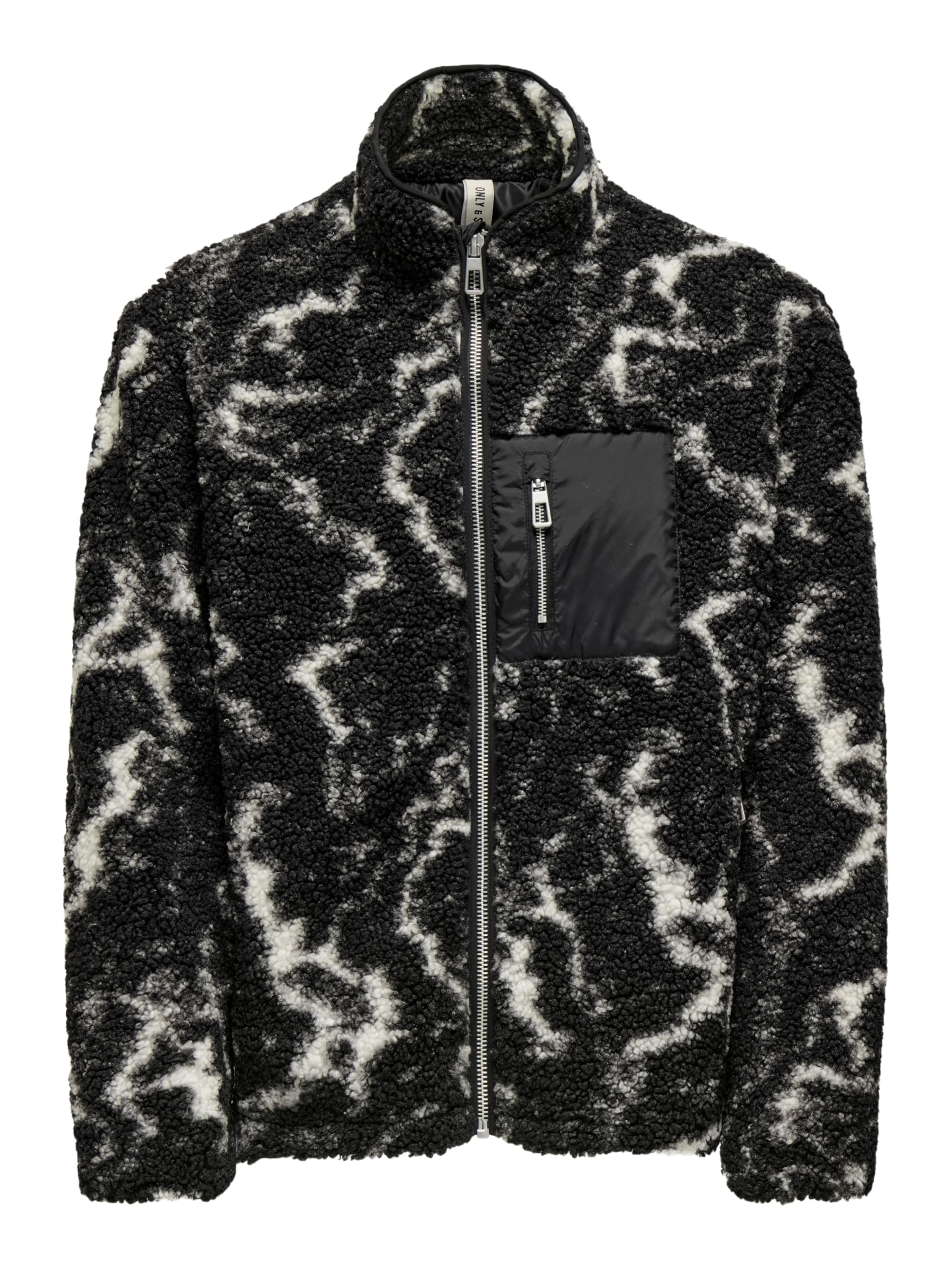 Only & Sons Between-season jacket 'JAIMY' in Black / White, Item view