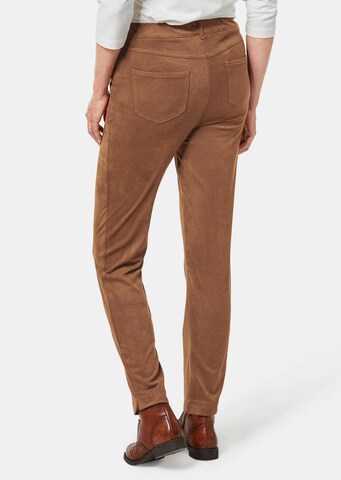 Goldner Slimfit Broek in Bruin