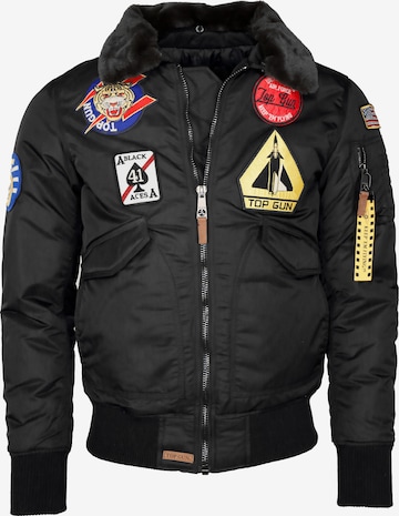 TOP GUN Jacke in Schwarz: Vorderseite