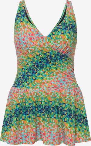 Ulla Popken T-shirt Swimsuit in Mixed colors: front