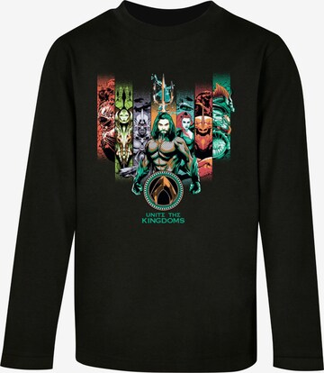 ABSOLUTE CULT Shirt 'Aquaman - Unite The Kingdoms' in Schwarz: predná strana