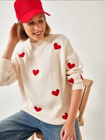 Bianco Lucci - Pullover oversized em bege