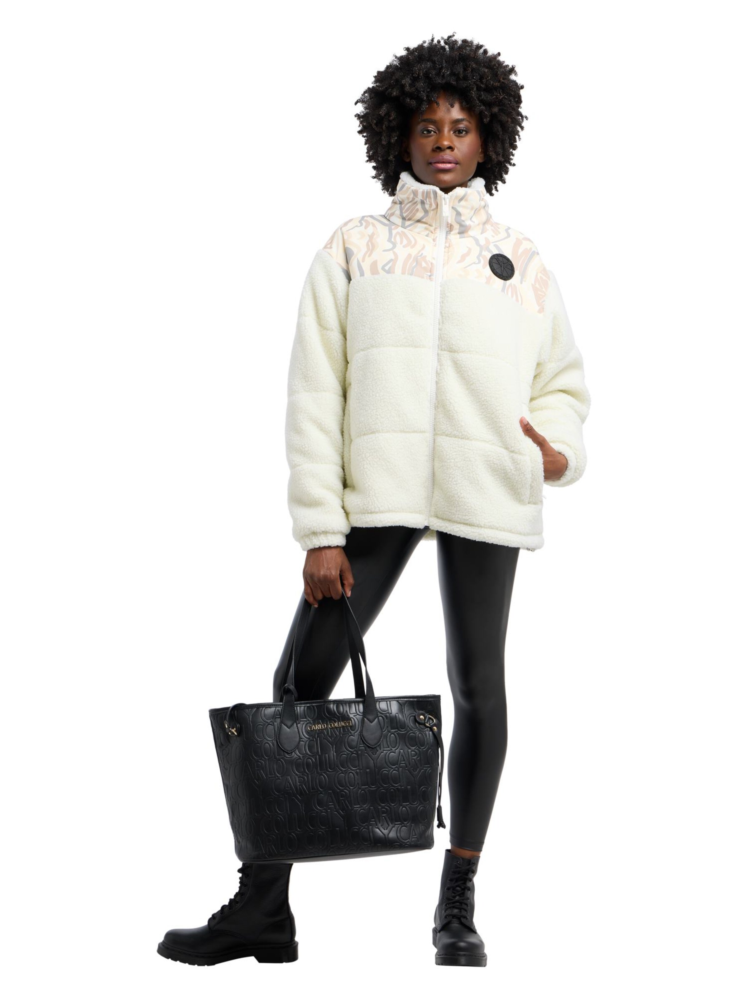 Carlo Colucci Shopper ' Dobloni ' in Zwart