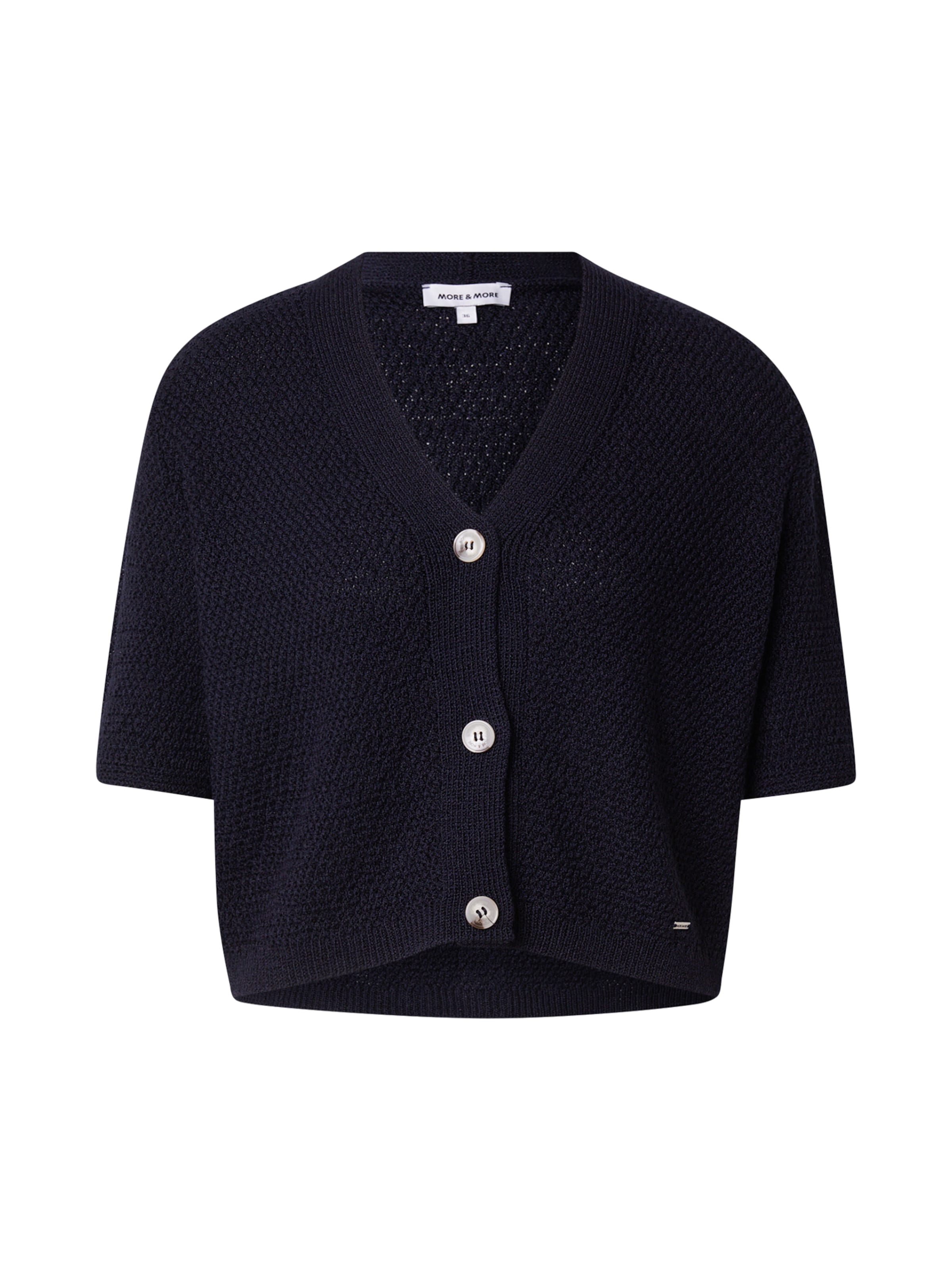 MORE & MORE Πλεκτή ζακέτα σε μπλε: μπροστά