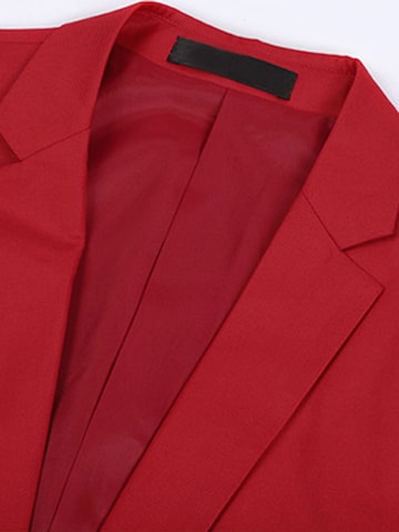 YOUTHUP Slim fit Suit Jacket 'Prägung' in Red