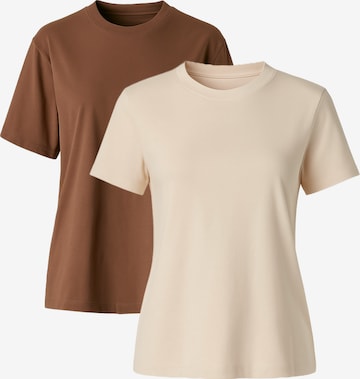 T-shirt C&City en beige : devant