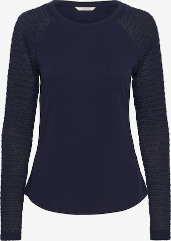 Chemisier 'Larisa' Cream en bleu : devant