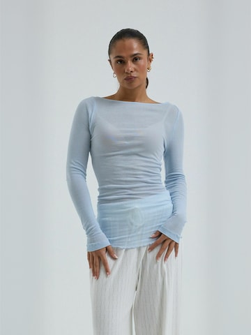 T-shirt Seamless Basic en bleu : devant