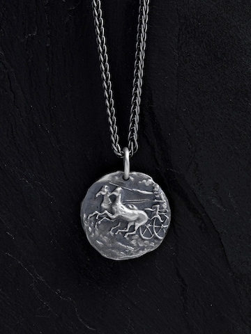 REYTEL - Pingente 'DOUBLE MASK OF THE SAGITTARIUS (ancient greek coin)' em prata