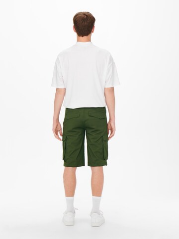 Only & Sons Regular Cargo Pants 'Kim' in Green