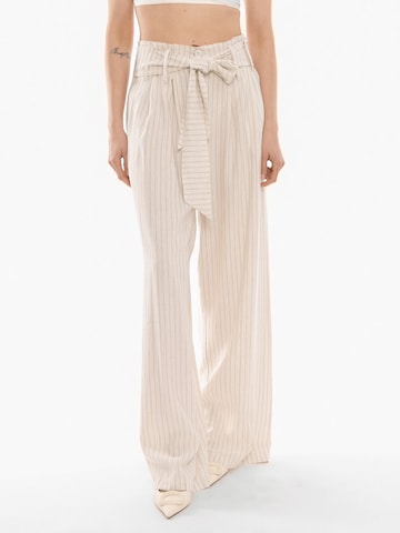 Wide leg Pantaloni con pieghe 'Redial' di 4TAILORS in beige: frontale