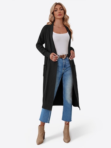 Manteau en tricot Imily Bela en noir : devant