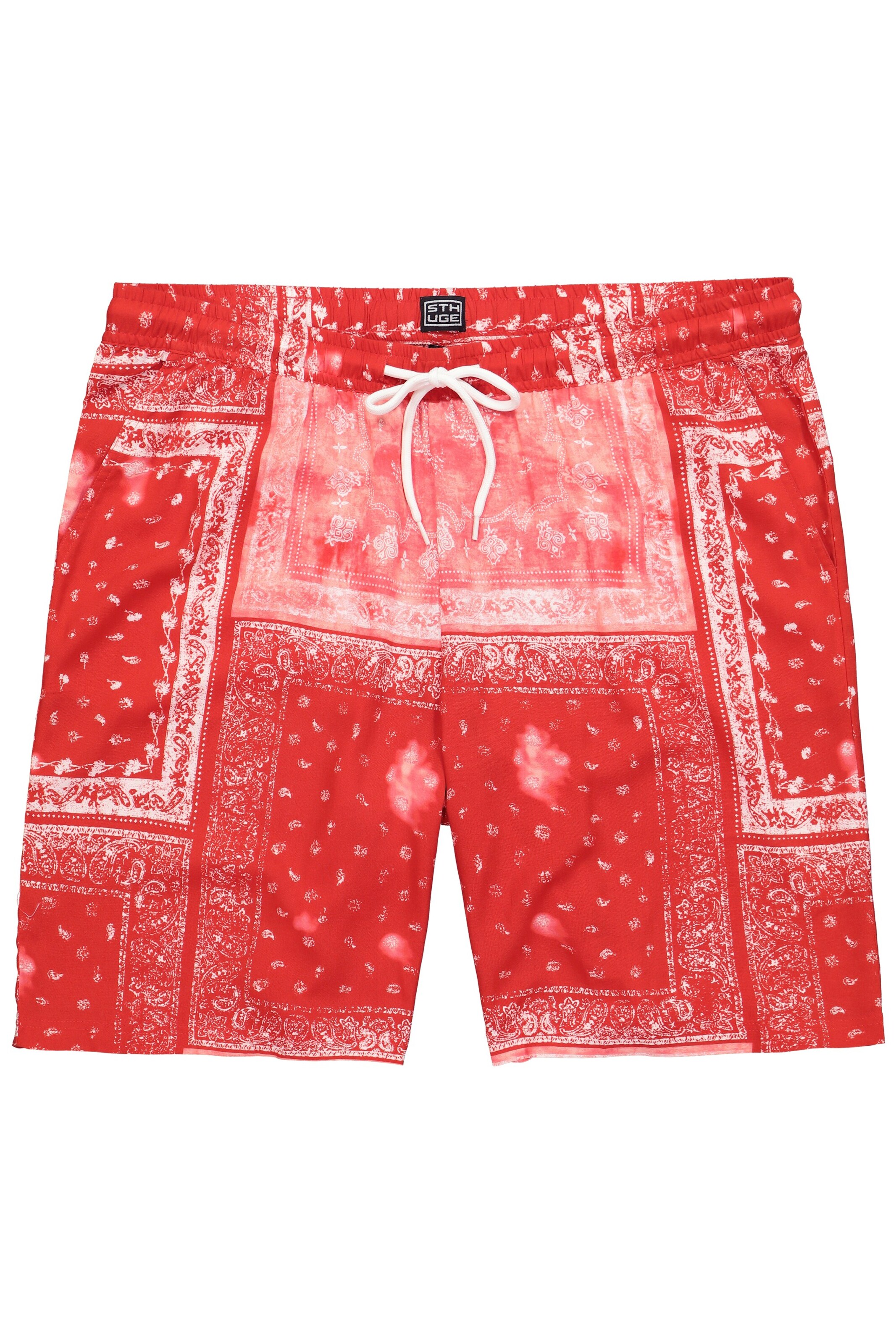STHUGE Loosefit Broek in Rood: voorkant