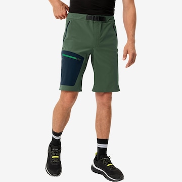 VAUDE Regular Outdoor Pants 'Badile' in Green: front