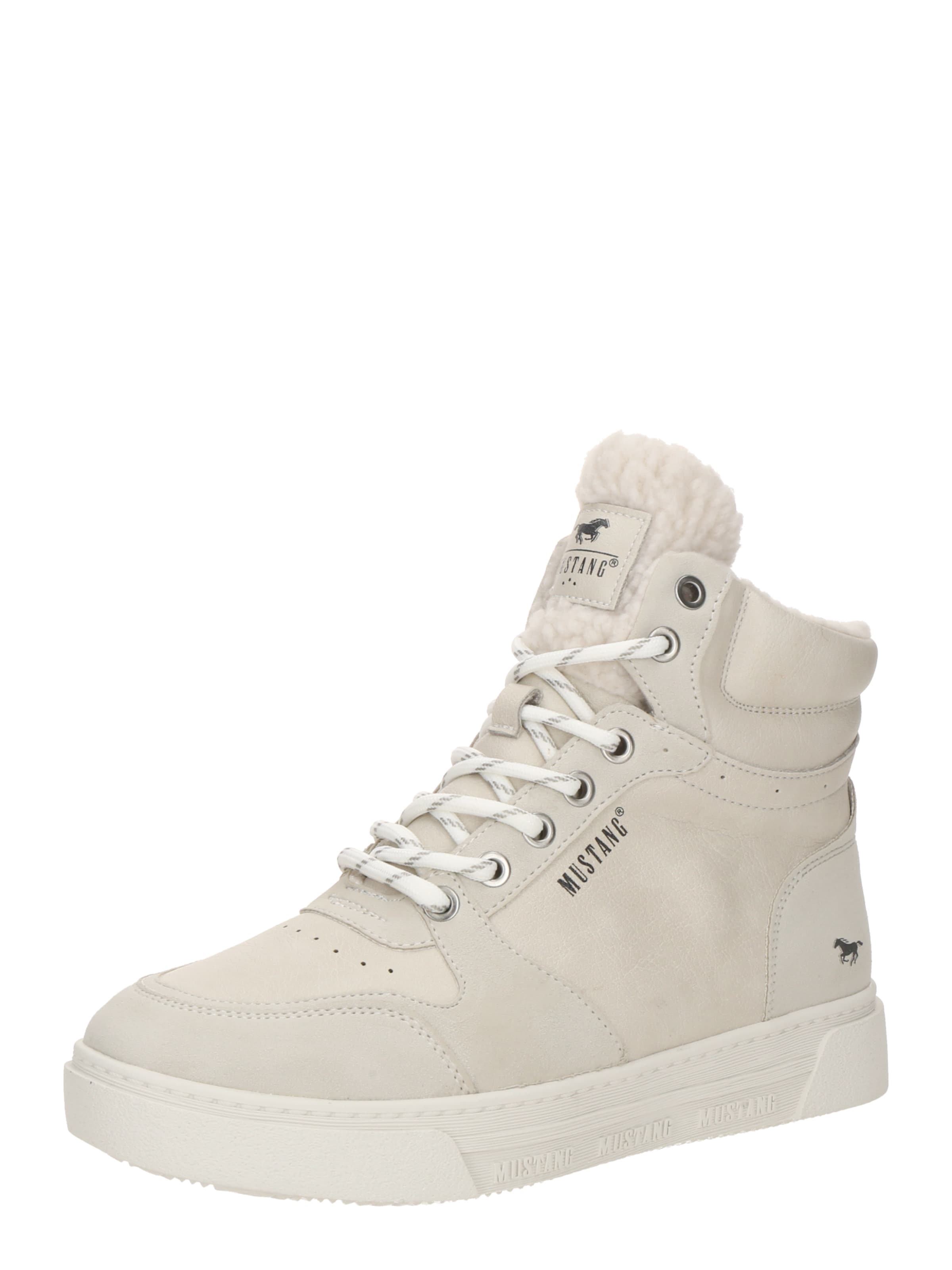 MUSTANG Lace-up bootie in White: front
