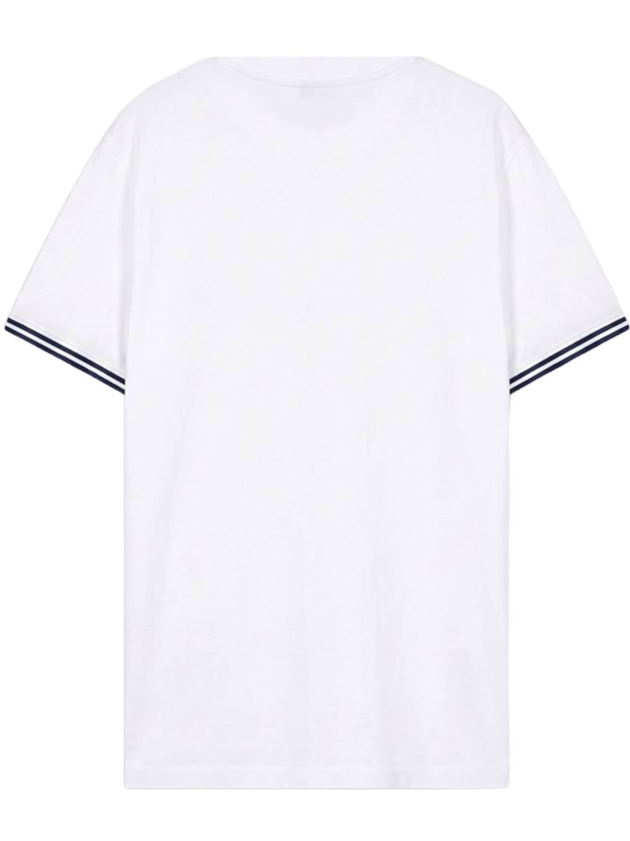 LTB Jeans - Camiseta 'LTB Jeans T-Shirt mit kontrastierenden Piqué-Details' en blanco: frente