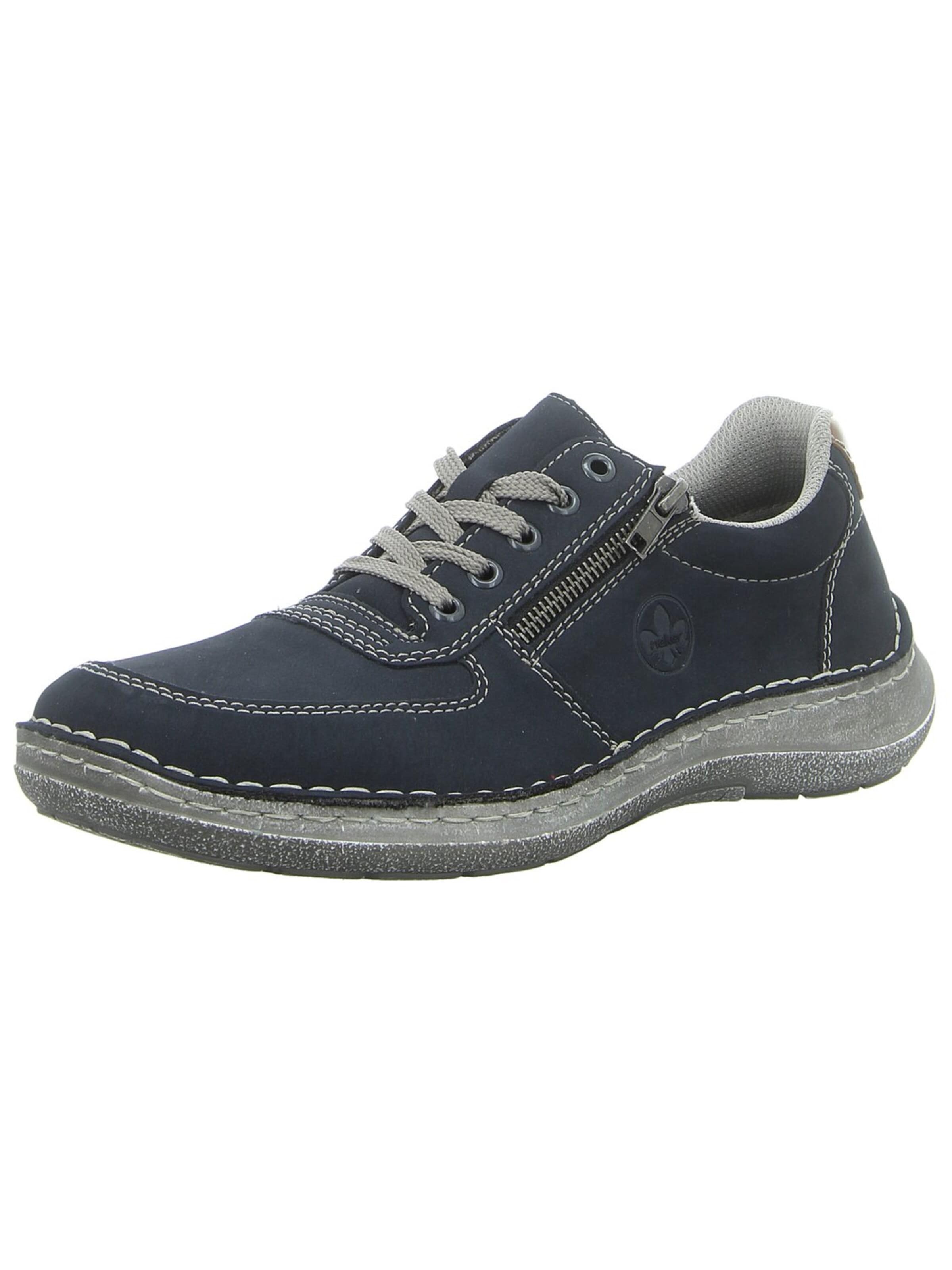 Rieker Veterschoen 'Sneaker Herren 03030-14 Textil & Kunststoff (Synthetik) in blau' in Blauw: voorkant