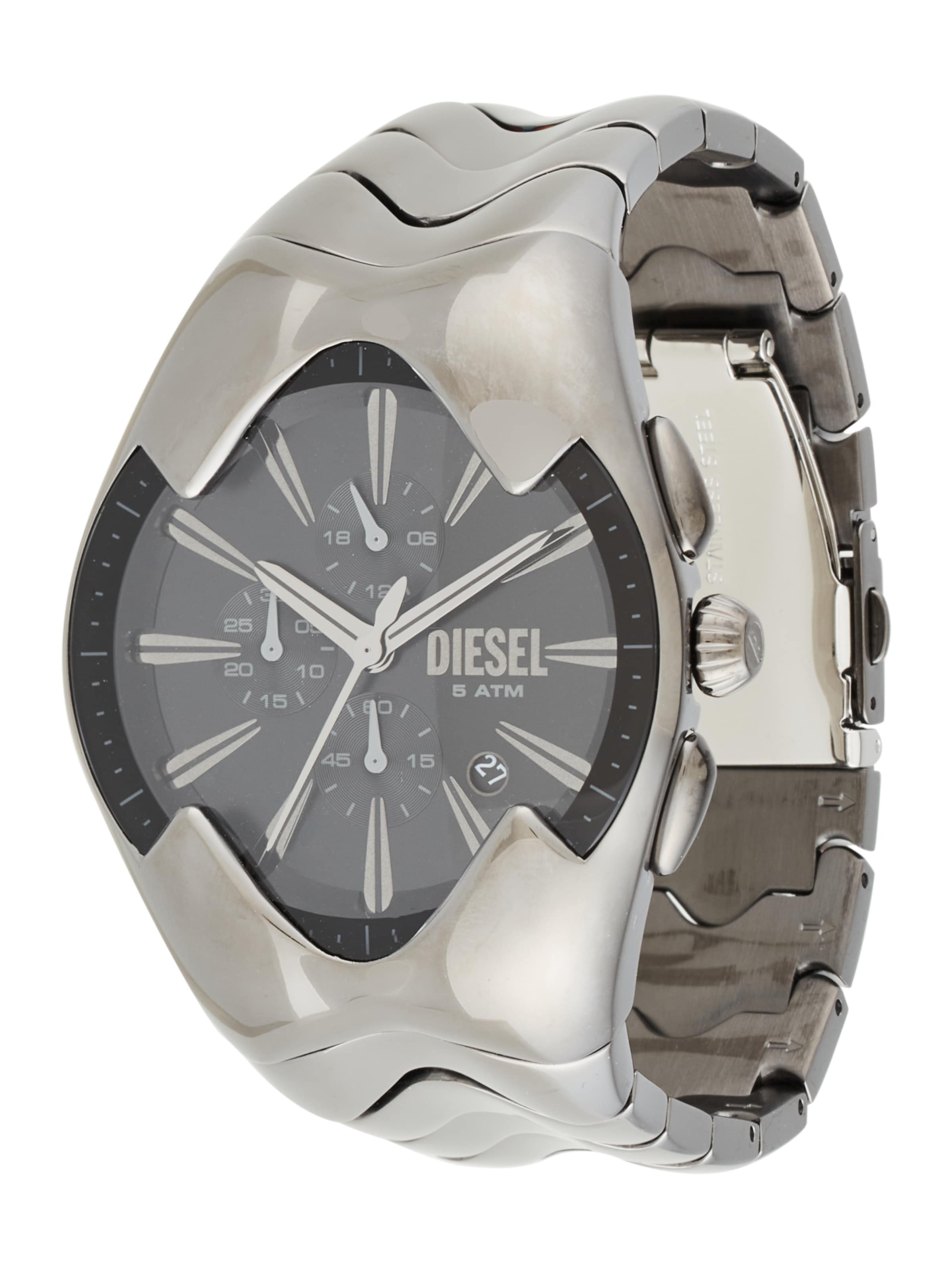 DIESEL Аналоговые часы 'Mercurial' в Серый: спереди
