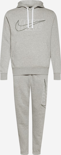 Nike Sportswear Jogginganzug in graumeliert / schwarz / weiß, Produktansicht