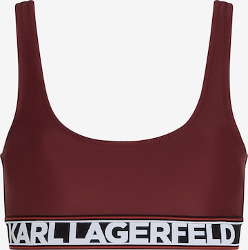 Bustier Hauts de bikini Karl Lagerfeld en rouge : devant