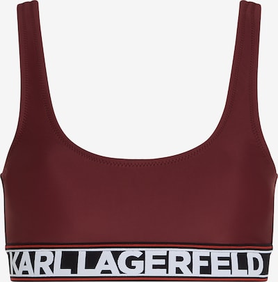 Karl Lagerfeld Bikinový top - merlotová / biela, Produkt