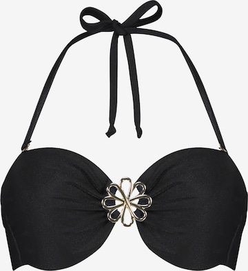 Hunkemöller Bandeau Bikinitop 'Yucatan' in Schwarz: predná strana