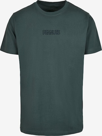 T-Shirt 'Peanuts' Merchcode en vert : devant