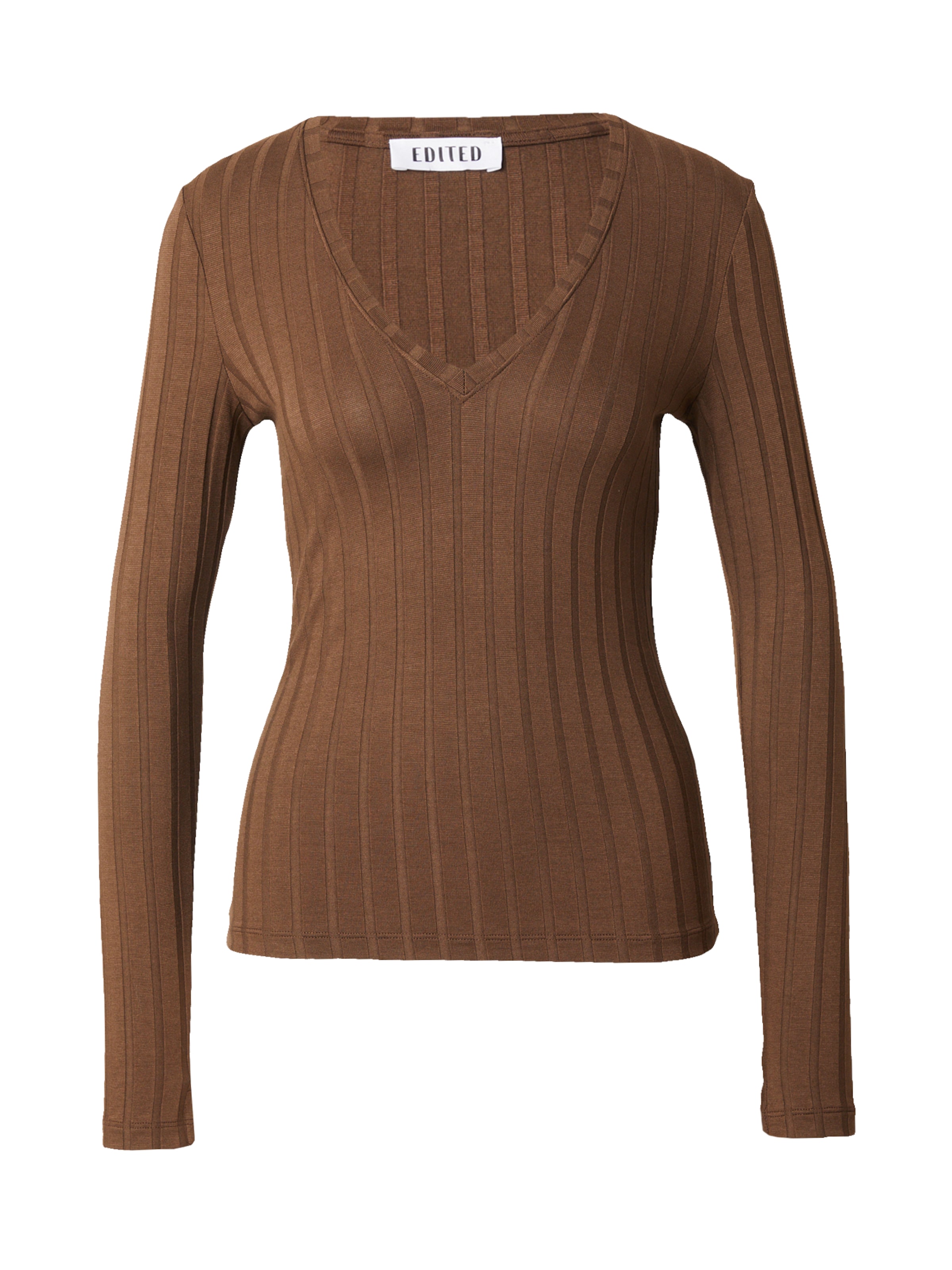 EDITED Футболка 'Elin' в Коричневый: спереди