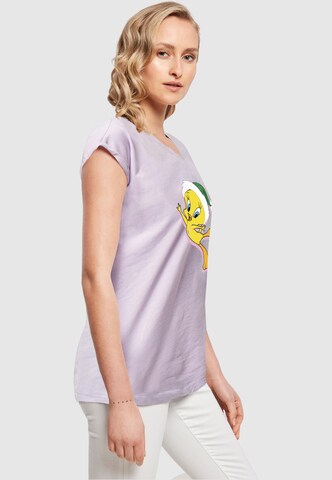 ABSOLUTE CULT Shirt 'Looney Tunes - Tweety Christmas Hat' in Purple