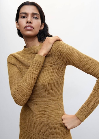 MANGO Knitted dress 'SACO' in Brown