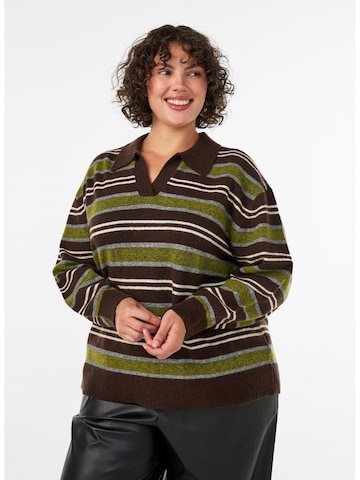 Zizzi Sweter w kolorze brązowy
