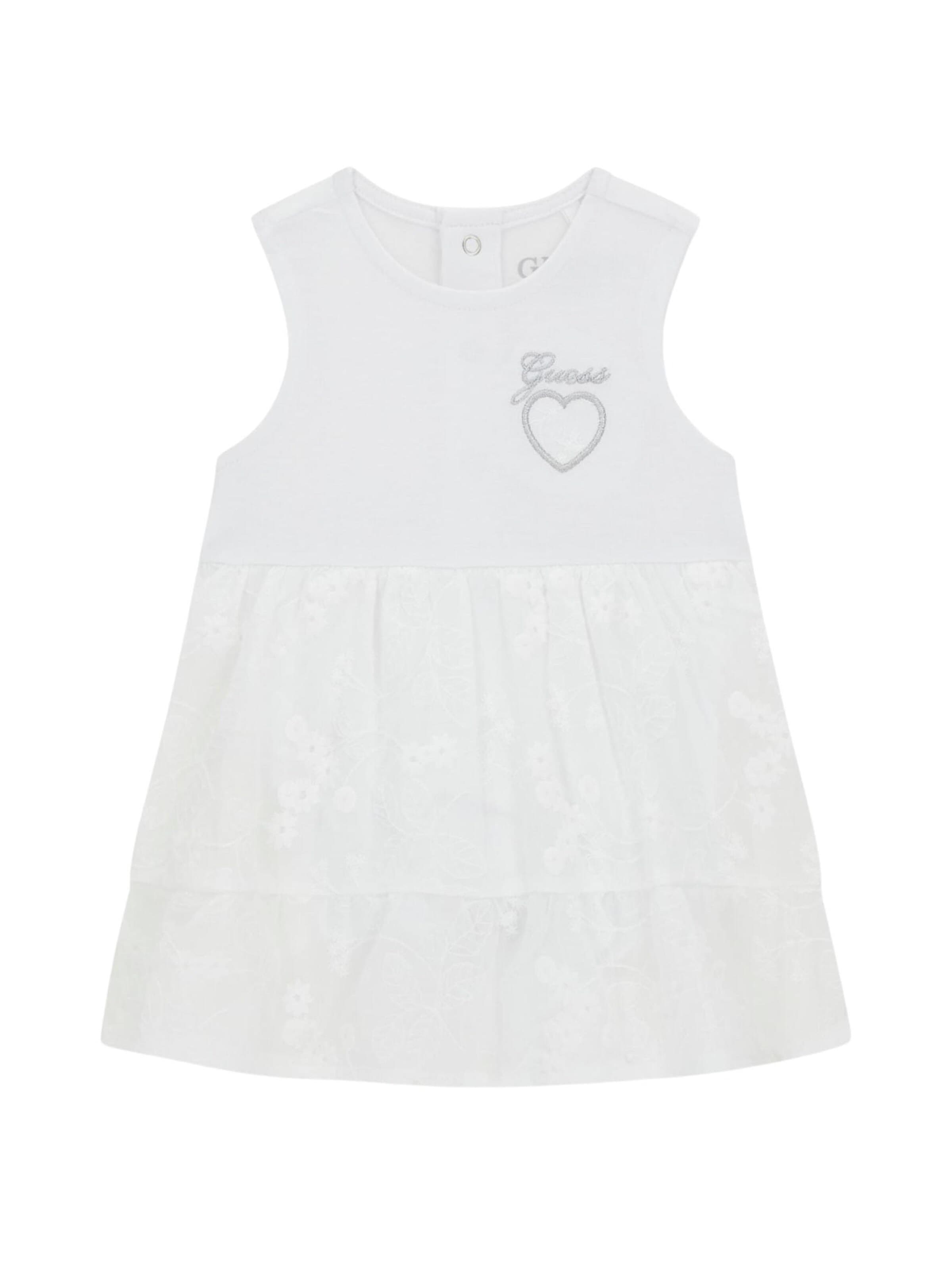 GUESS KIDS - Vestido en blanco: frente