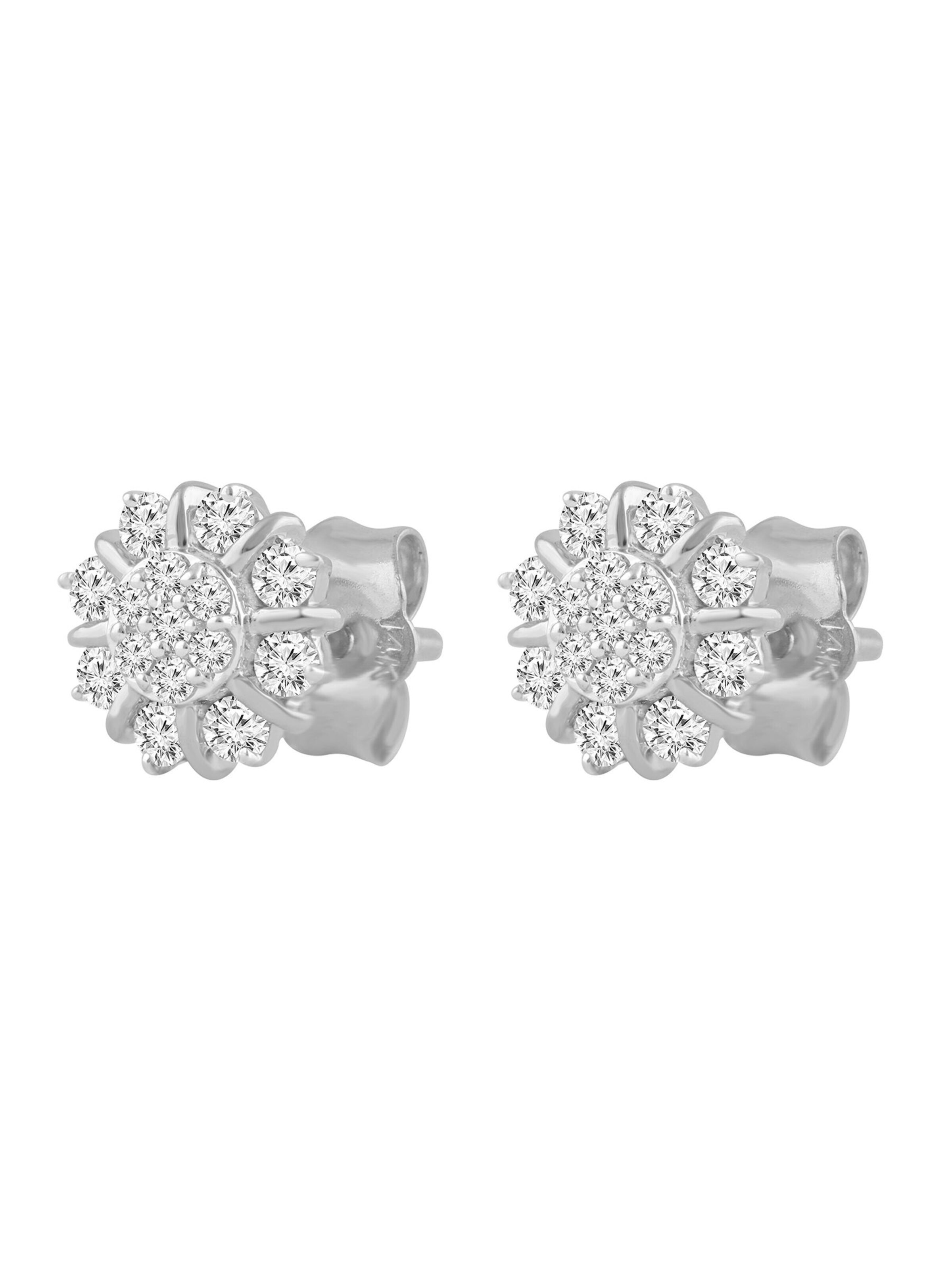 Diamant Exquis - Pendientes en plata