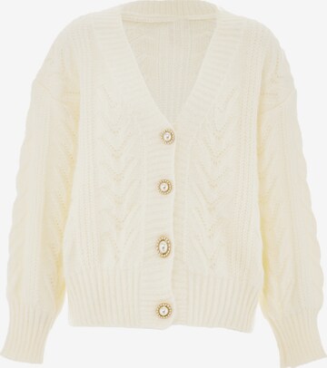 IMMY Knit Cardigan in White: front
