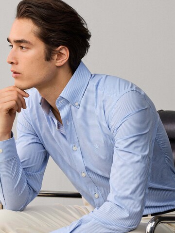 Hackett London Regular fit Button Up Shirt 'Gingham' in Blue