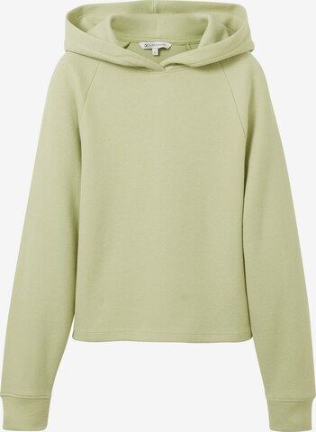 TOM TAILOR DENIM Sweatshirt in Groen: voorkant