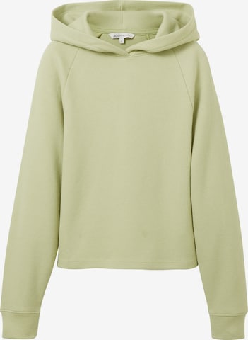 Sweat-shirt TOM TAILOR DENIM en vert : devant