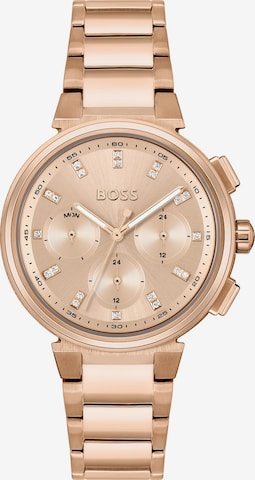 BOSS Black Аналогов часовник в розово: отпред