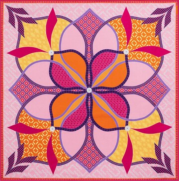 Foulard 'FLOWER  MANDALA NICKY' Roeckl en rose : devant