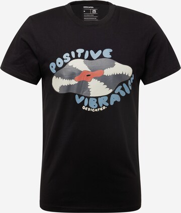 DEDICATED. Shirt 'Positive Vibration' in Black: front
