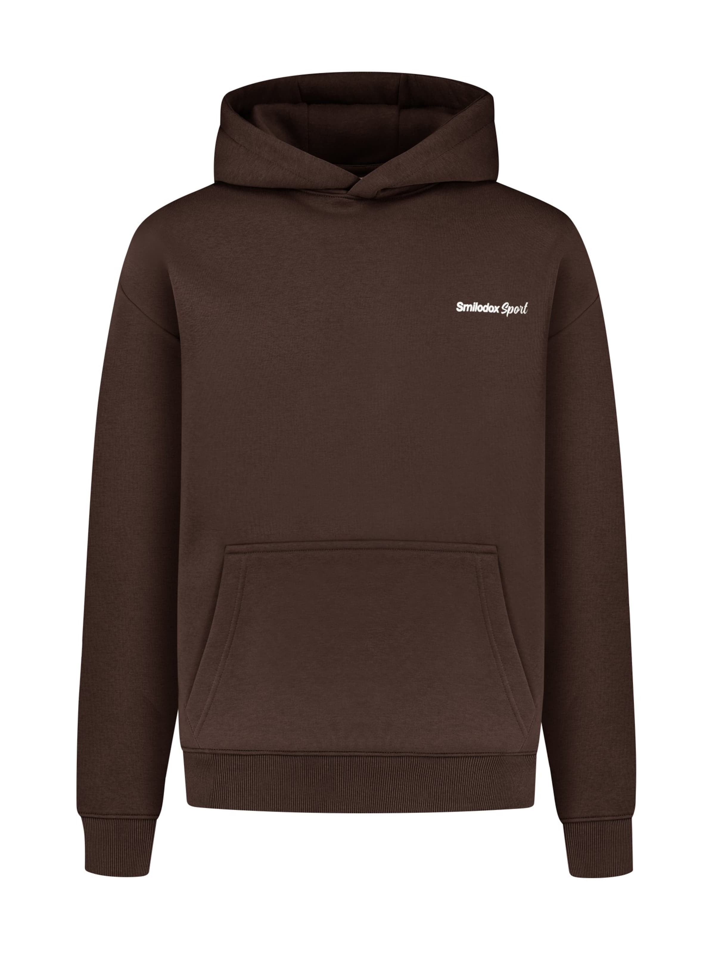 Veste de survêtement 'Fortes' Smilodox en marron : devant