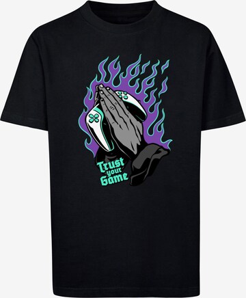 Mister Tee Shirt 'Trust Your Game' in Zwart: voorkant